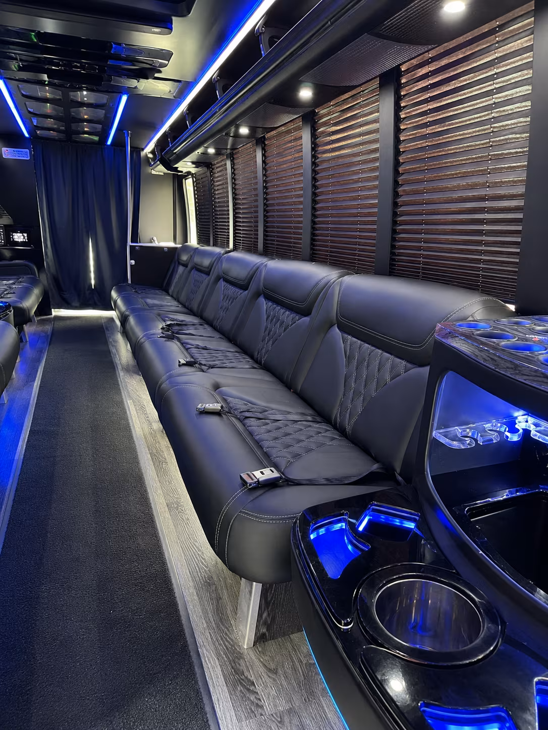 18 Passenger Party Bus Interior
