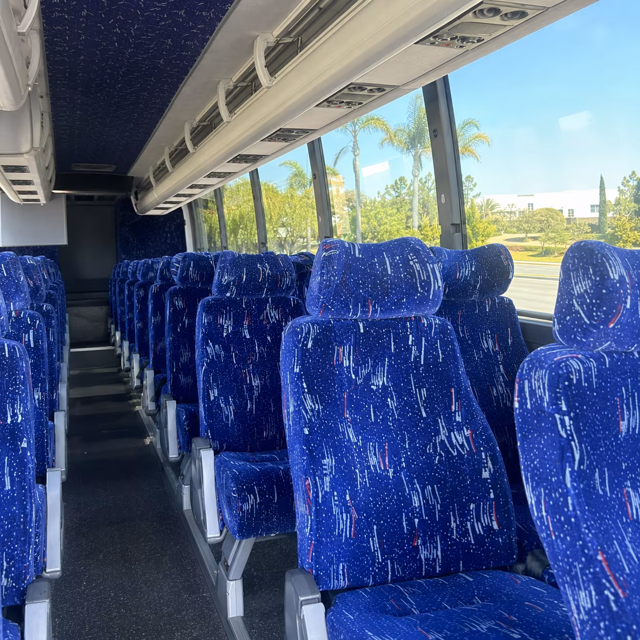 Long Beach Airport Shuttle & Transportation party bus interior