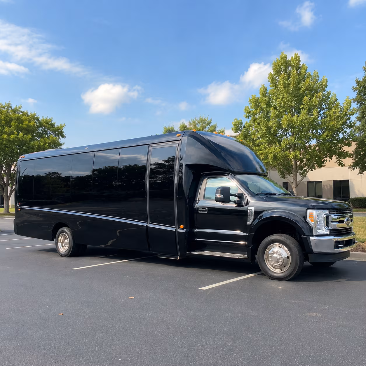 Long Beach Airport Shuttle & Transportation party bus exterior