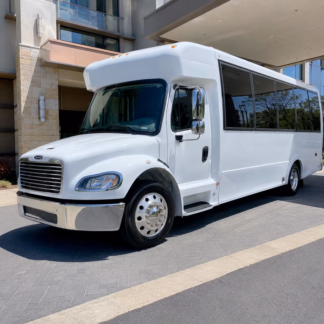 Long Beach Corporate Transportation party bus exterior
