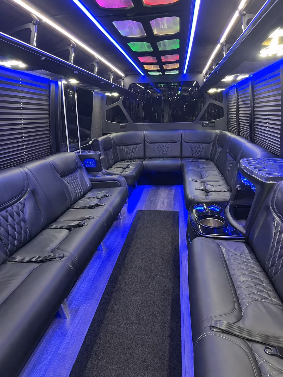 Long Beach Private Event Transportation party bus exterior