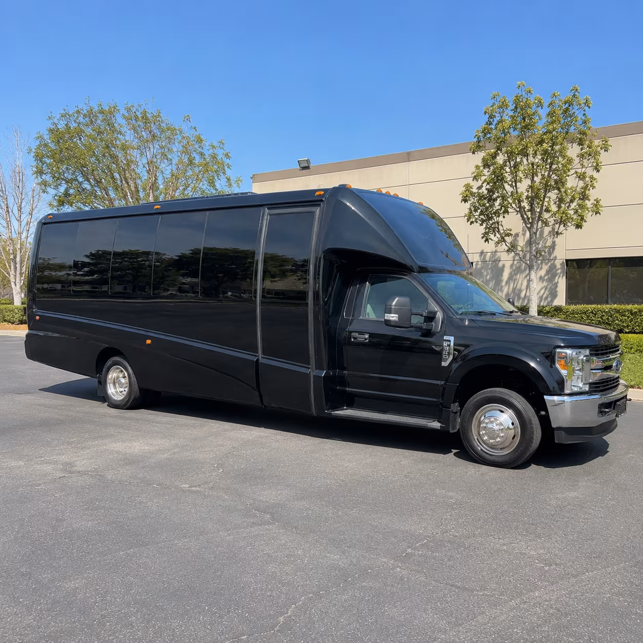 Long Beach Private Event Transportation party bus exterior