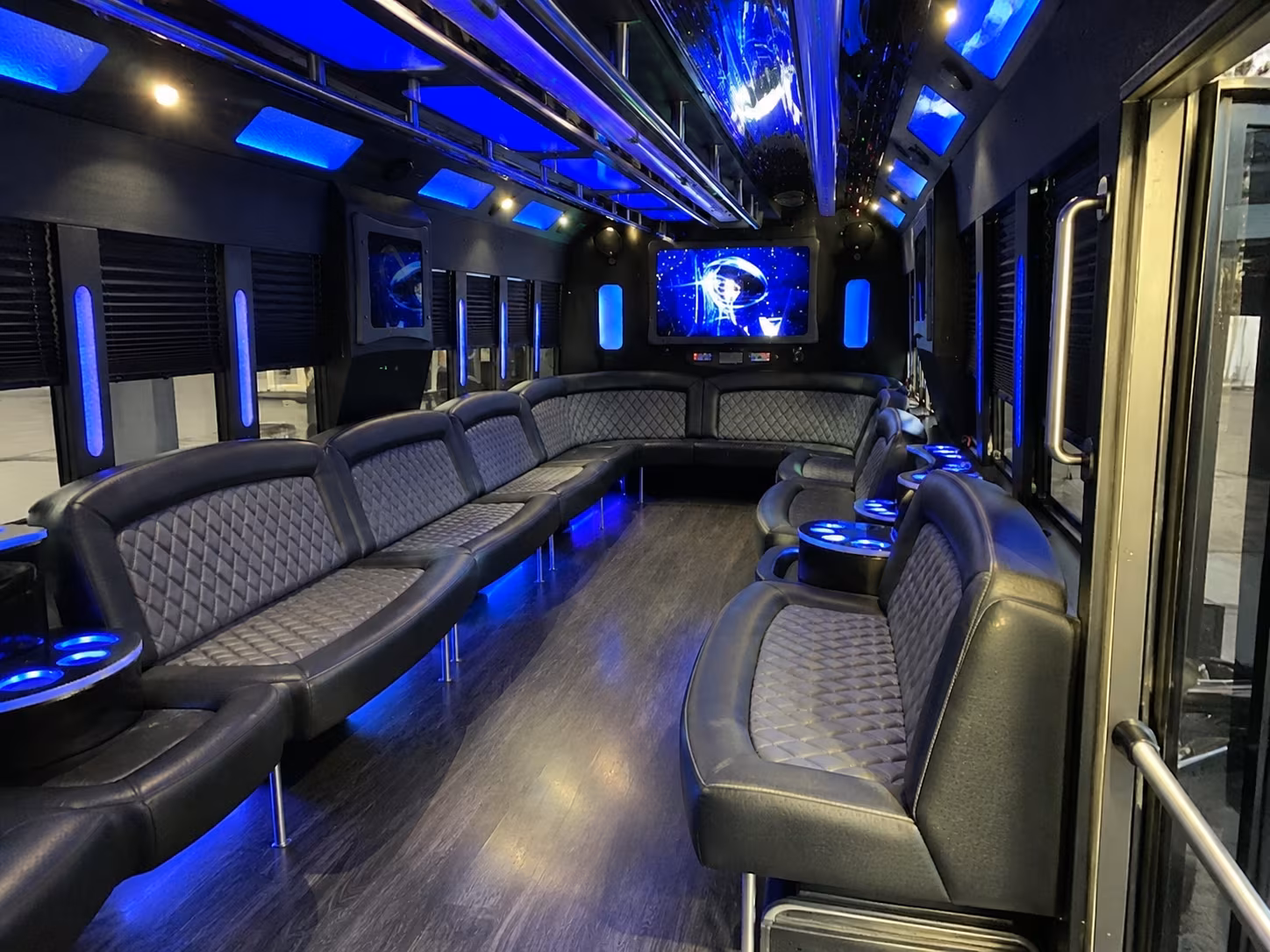 Long Beach Private Event Transportation party bus exterior