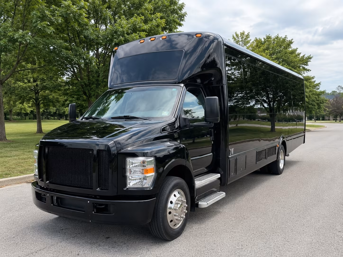 Long Beach Prom & Homecoming Transportation party bus exterior