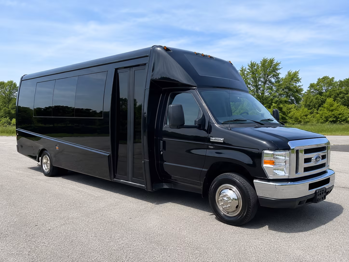 Long Beach School Event Transportation party bus exterior