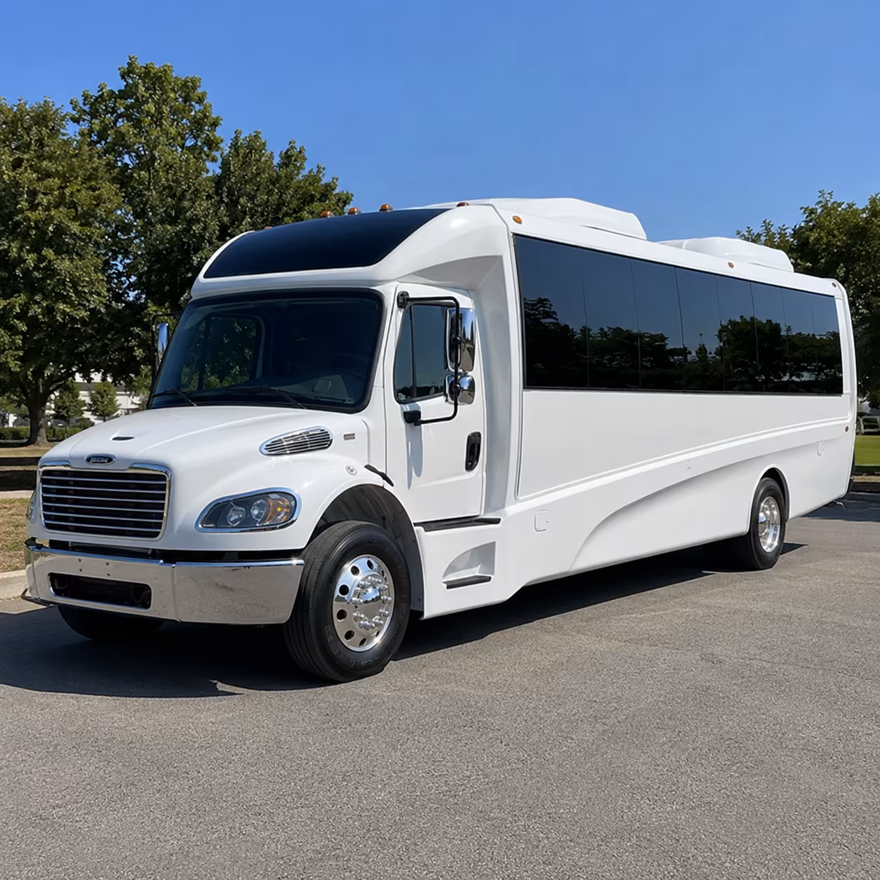 Long Beach School Event Transportation party bus exterior