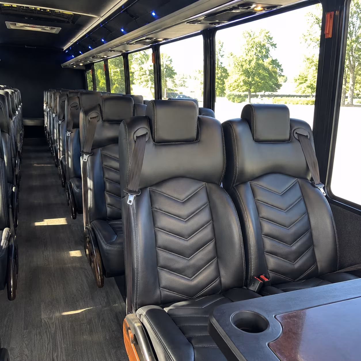 Long Beach School Event Transportation party bus exterior