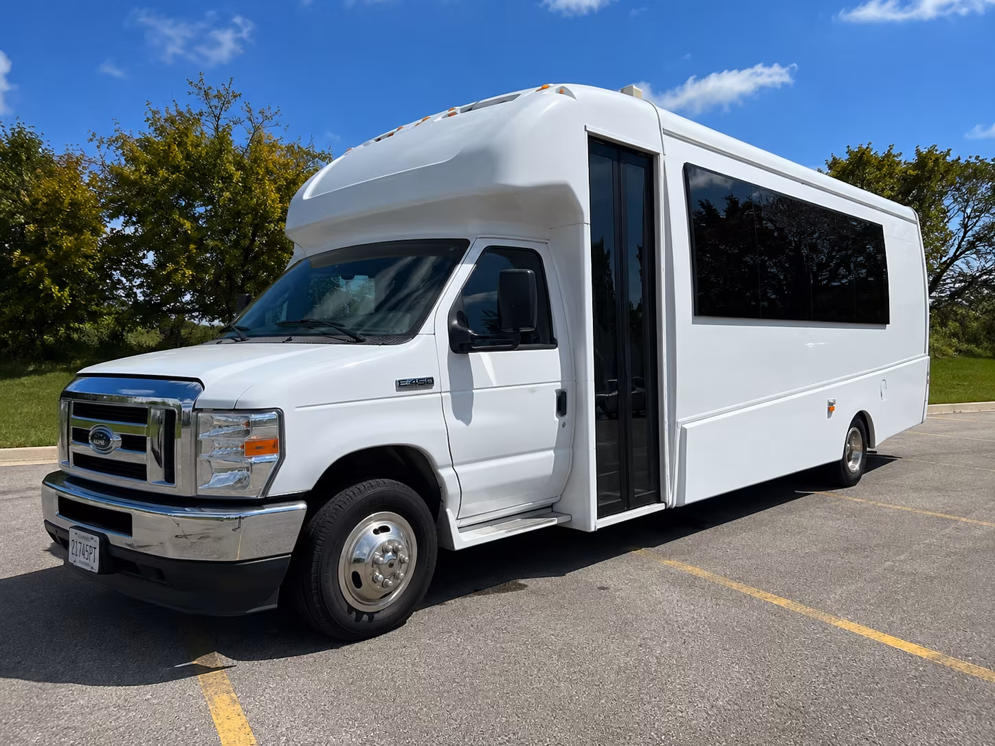 Long Beach Wedding Transportation party bus exterior