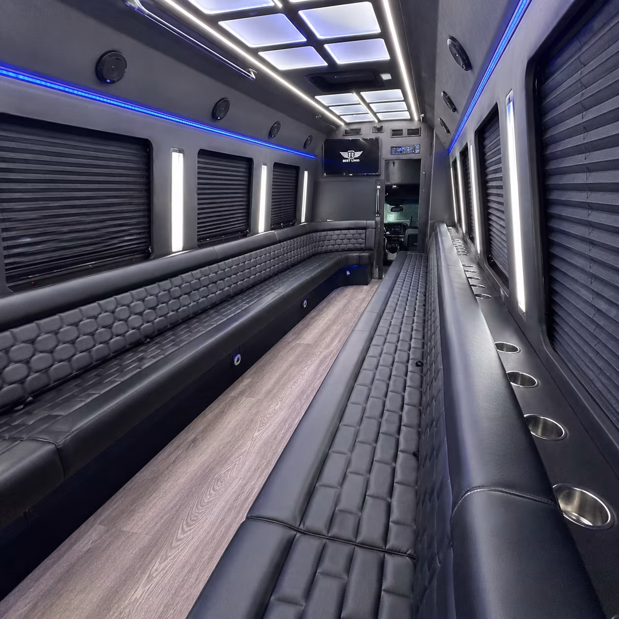 Long Beach Winery Tour & Pub Crawl Transportation party bus exterior